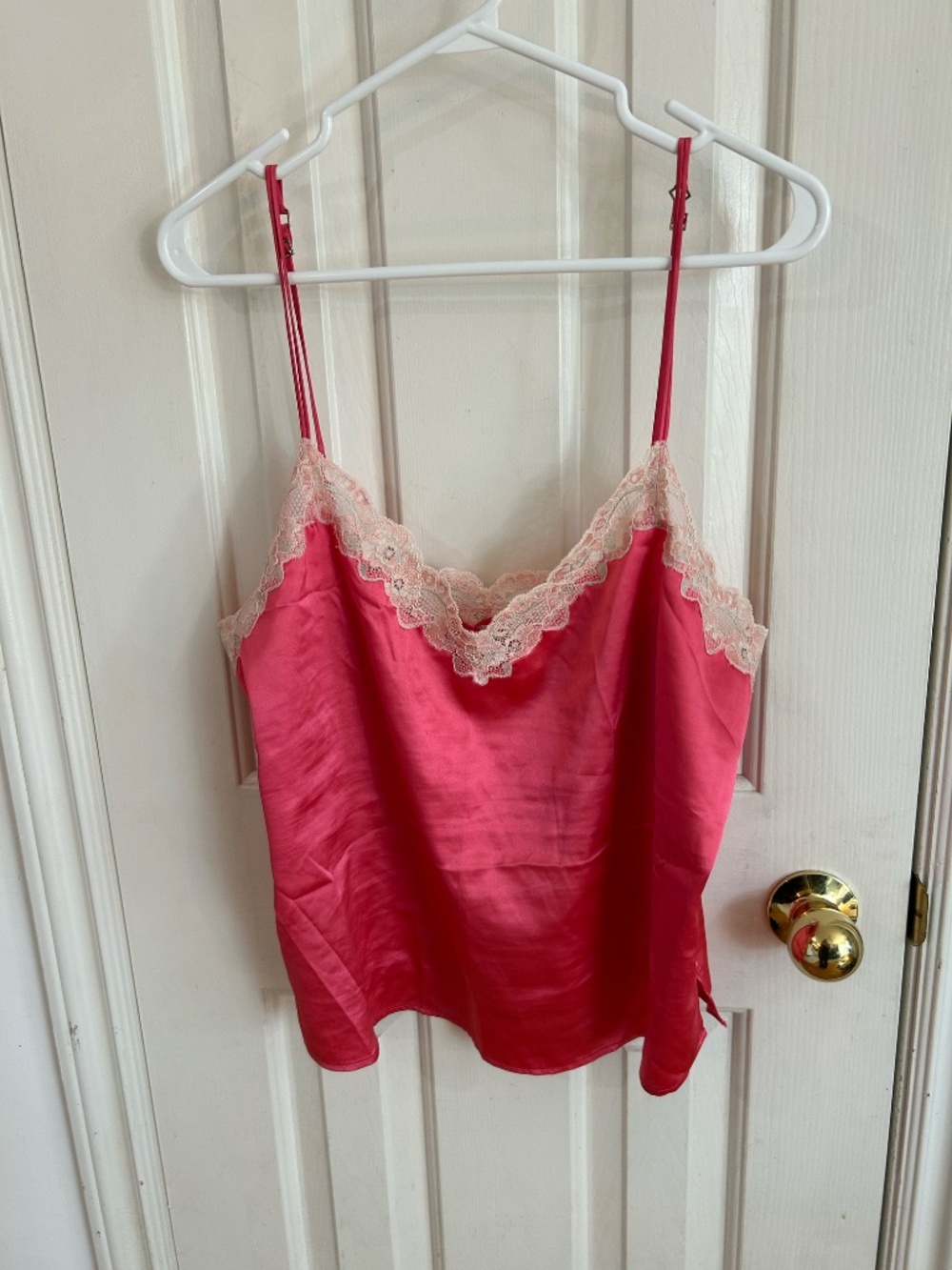 Vintage "Jessica" bright pink with lace tank top * accepting offers